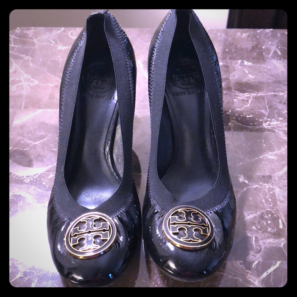 Tory Burch Black Patent Leather Heels